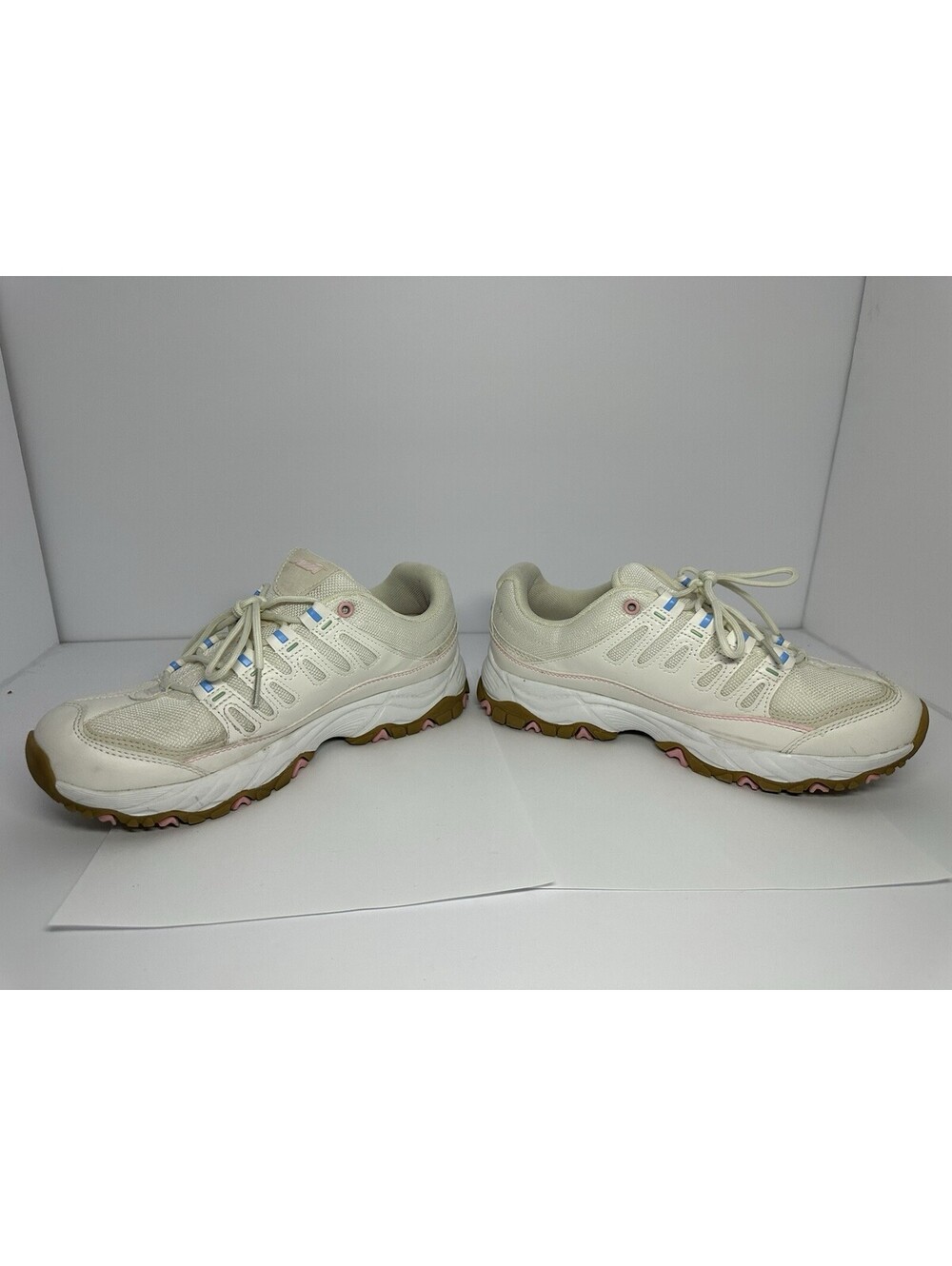 Avia Womens Elevate Lace-Up Sneakers *9W *White and Pink *WWAV2ES043L - Picture 3 of 6